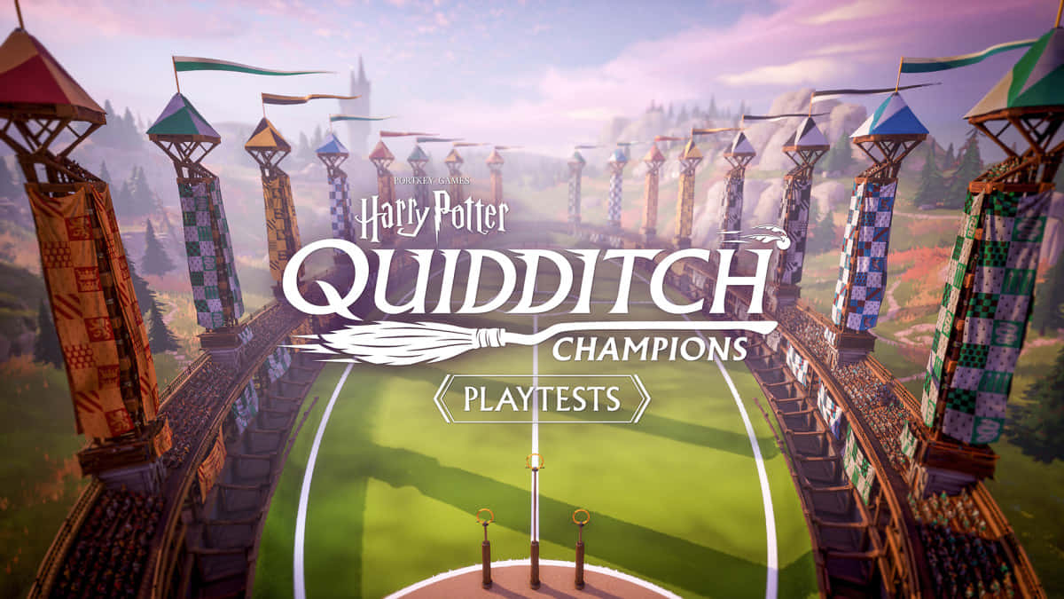 A breathtaking view of The Hogwarts Quidditch Pitch Wallpaper