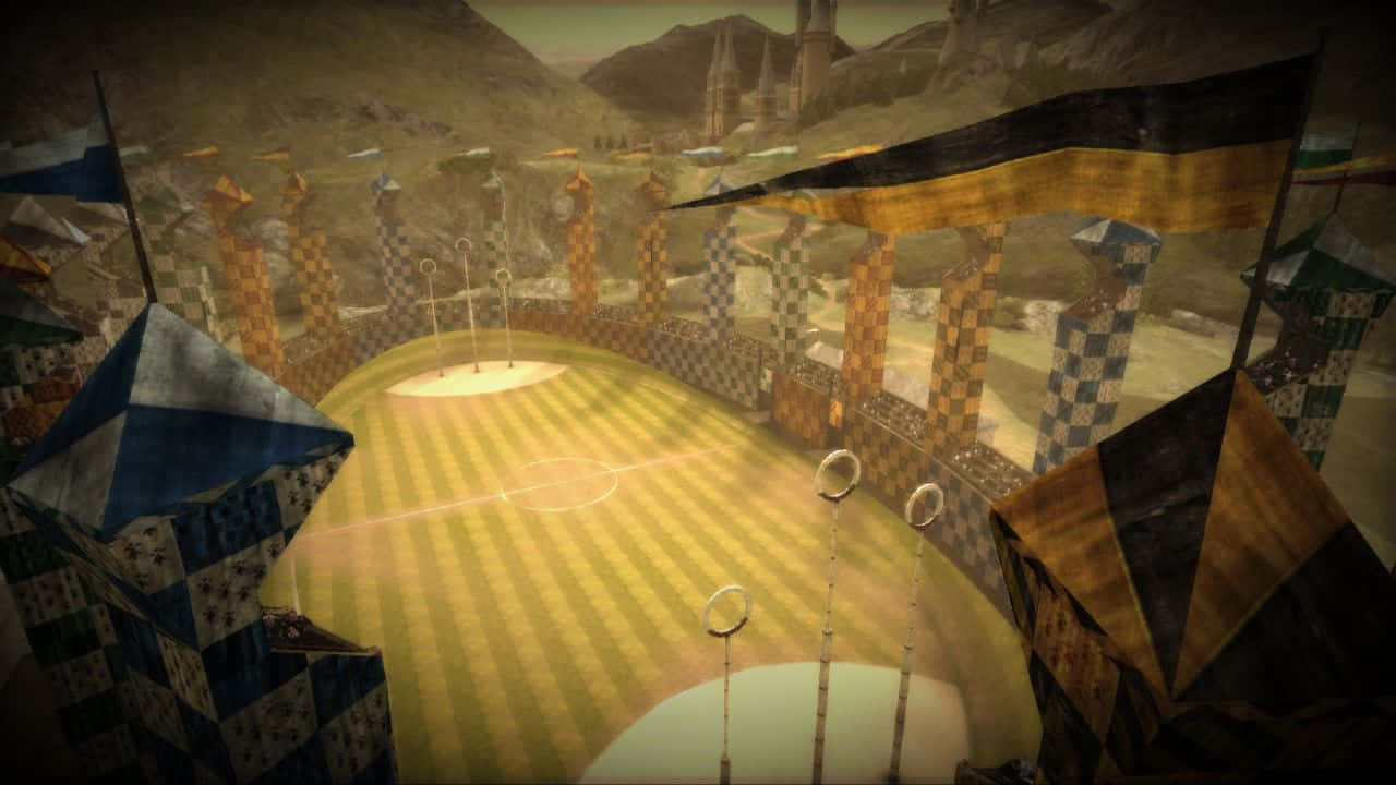 The Famous Hogwarts Quidditch Pitch Wallpaper