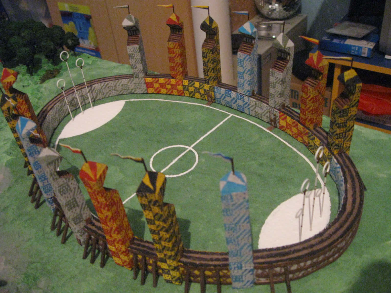 The Quidditch Pitch at Hogwarts School of Witchcraft and Wizardry Wallpaper