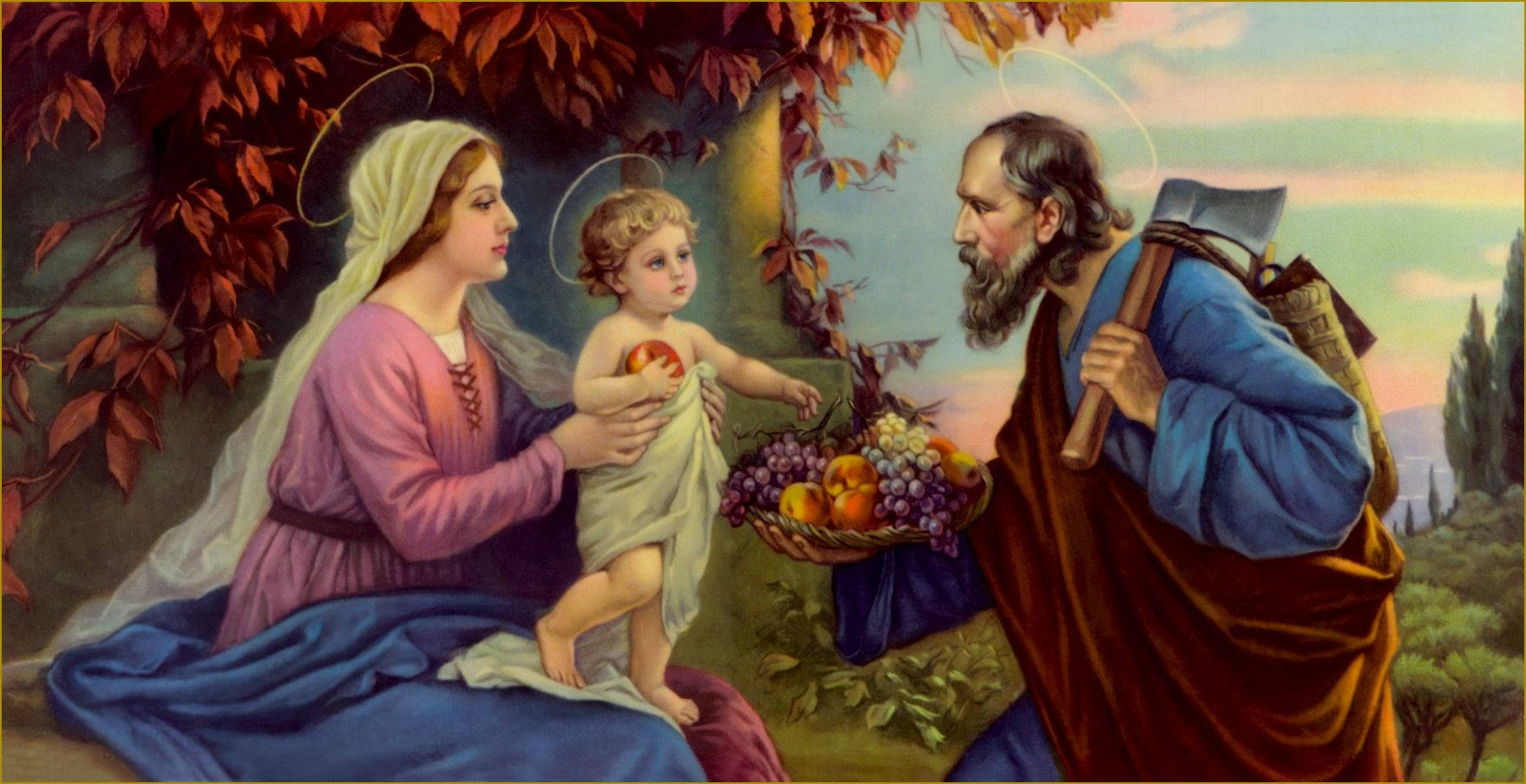 The Holy Family With Fruit Basket Picture