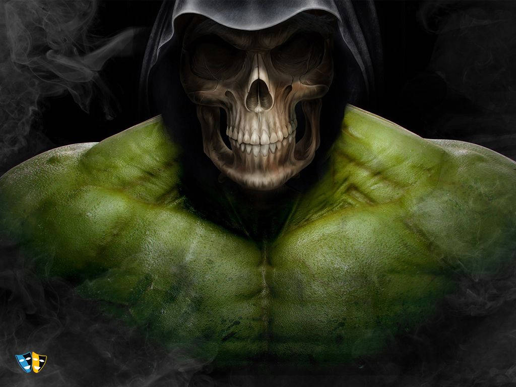 The Hulk Cool Skeleton Head Background