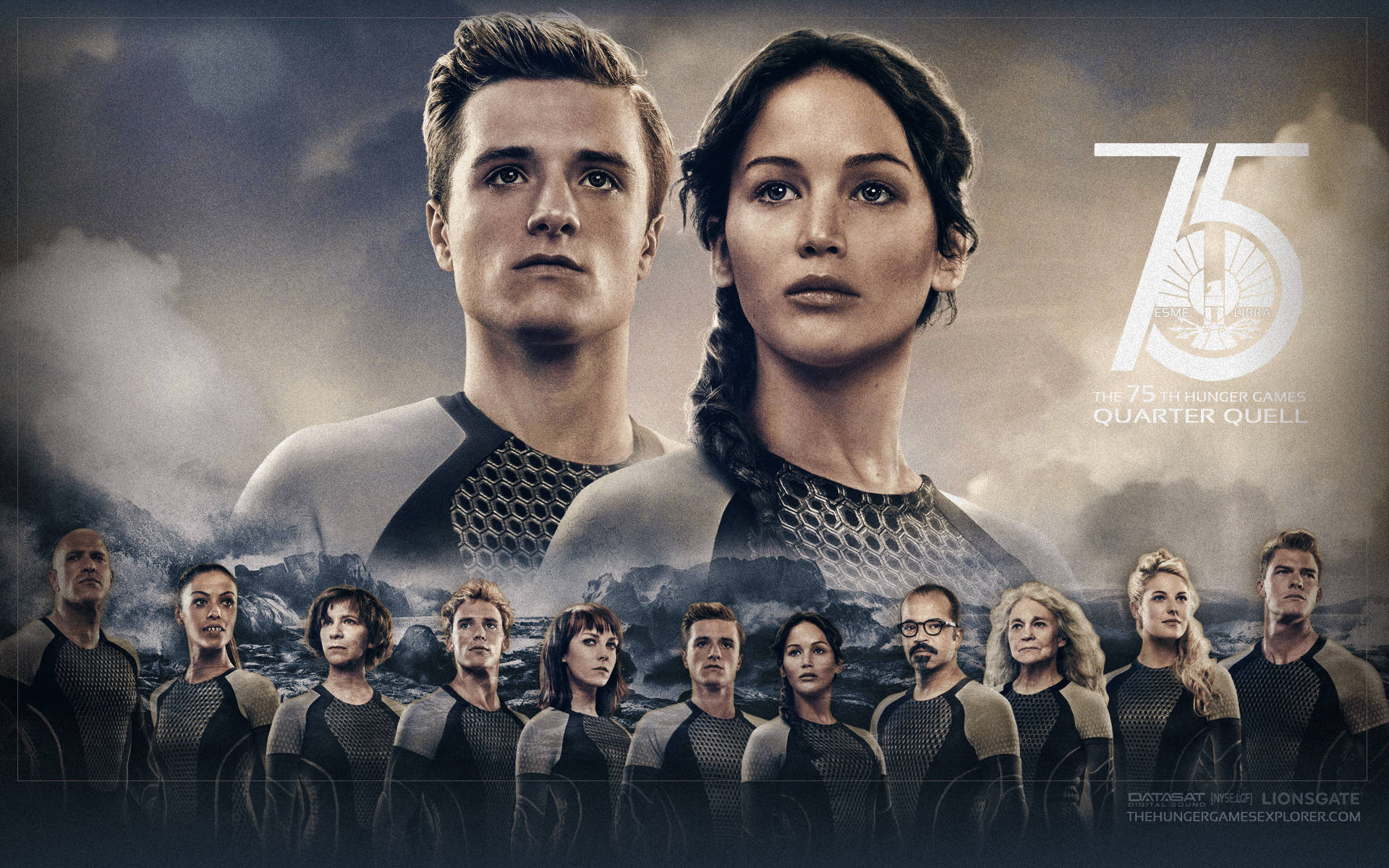 Die Charaktere Von The Hunger Games Wallpaper