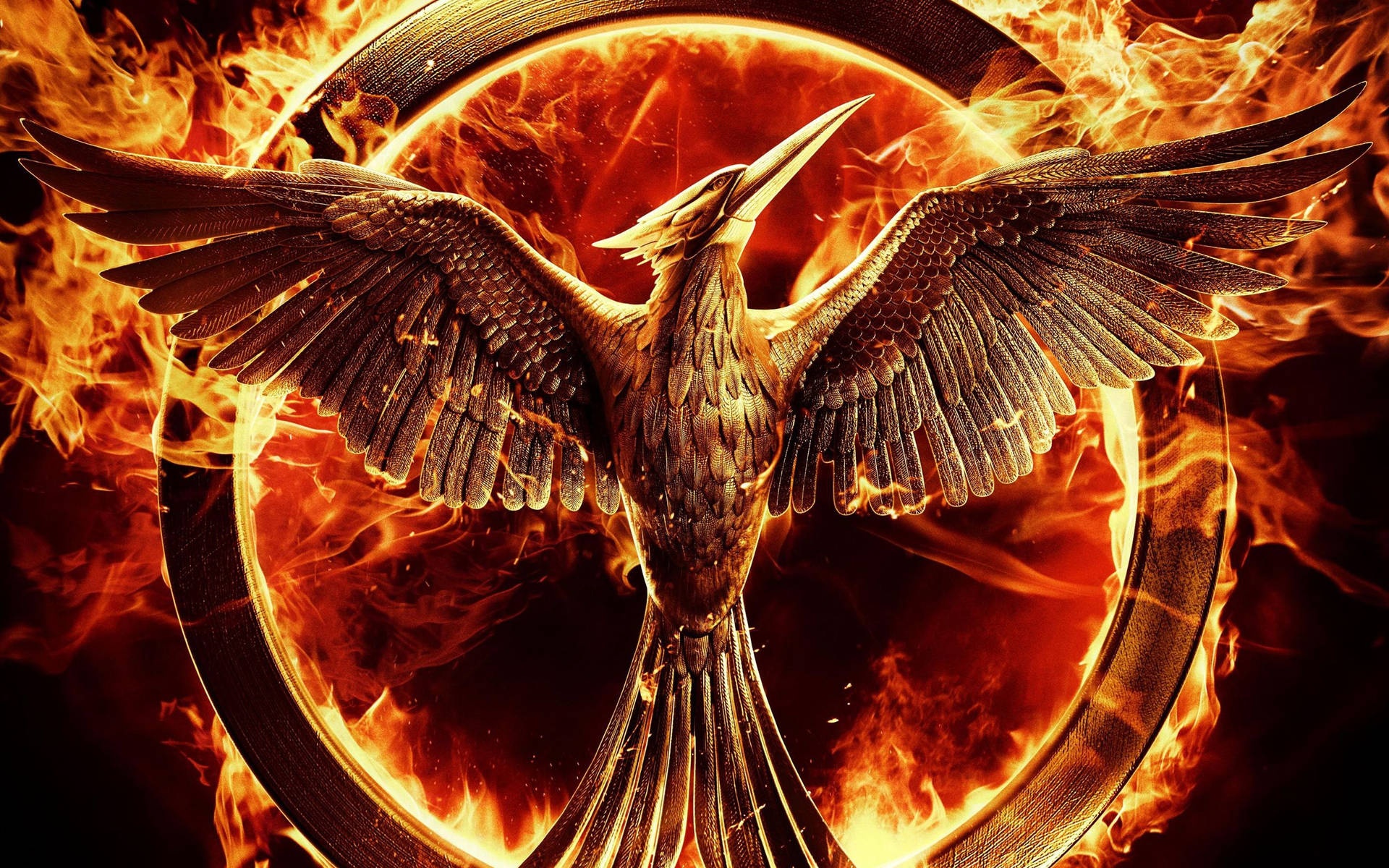 The Hunger Games Flaming Bird Wallpaper