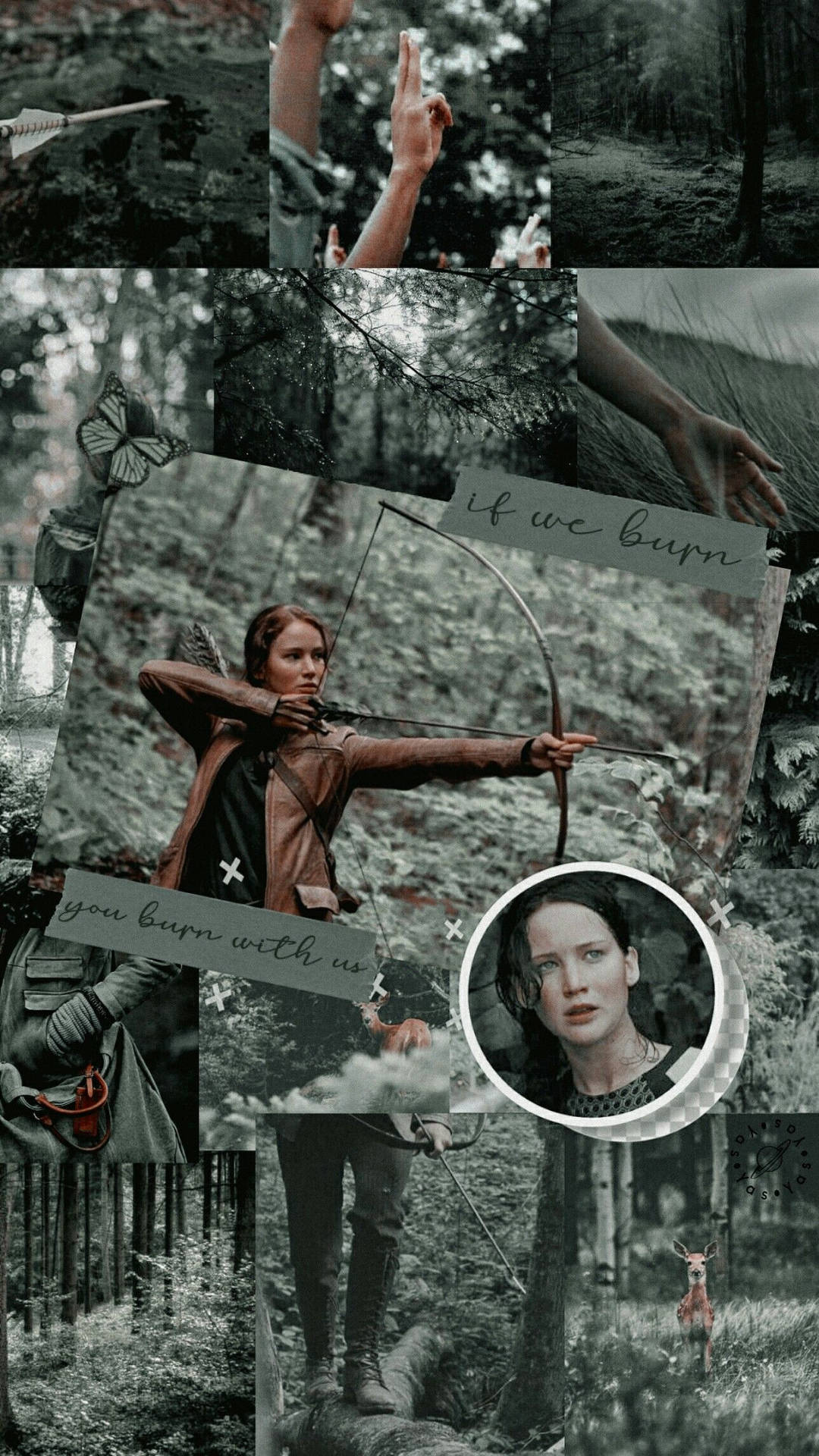The Hunger Games Katniss Collage Wallpaper