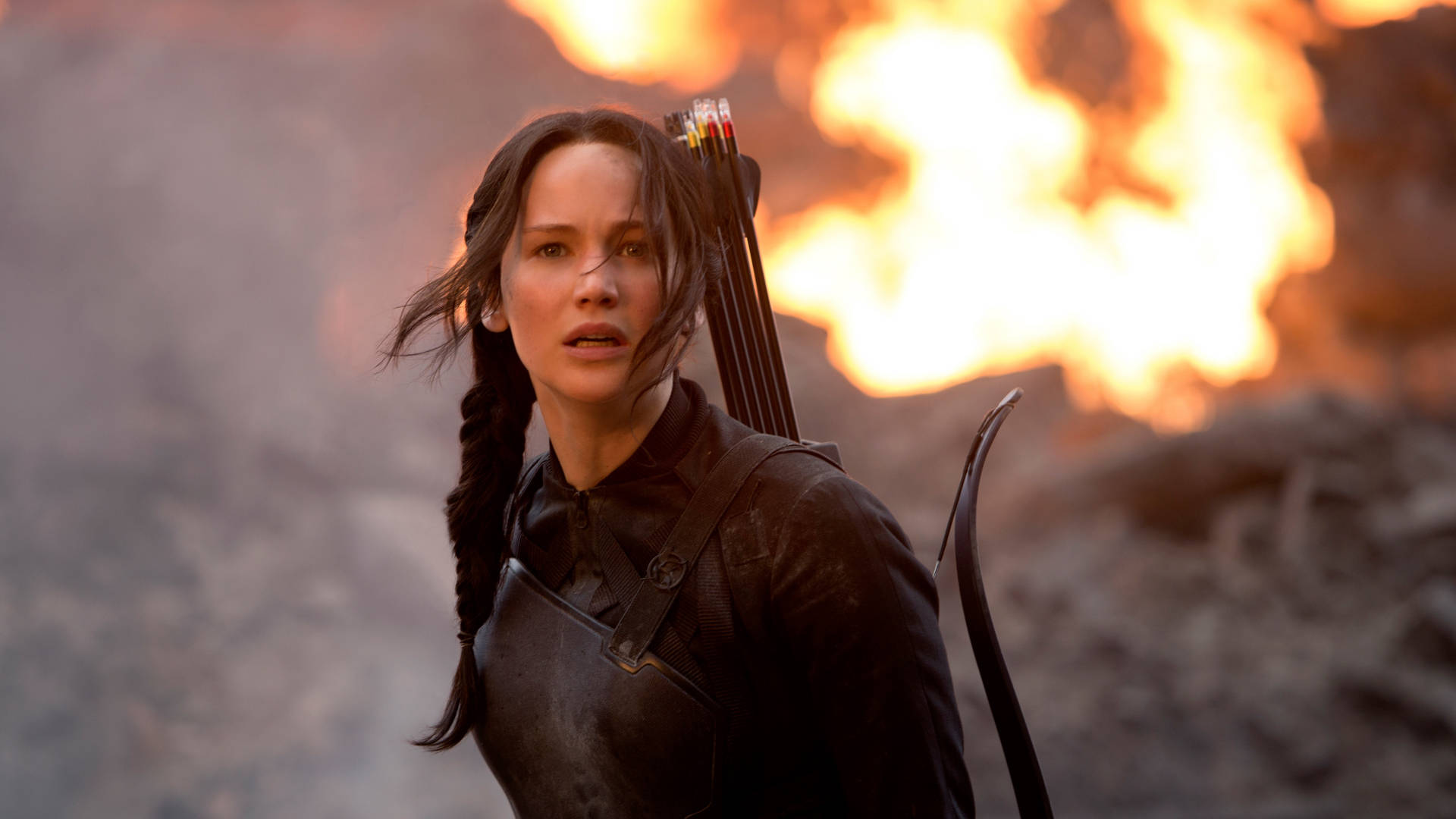The Hunger Games Katniss Focus Shot Wallpaper