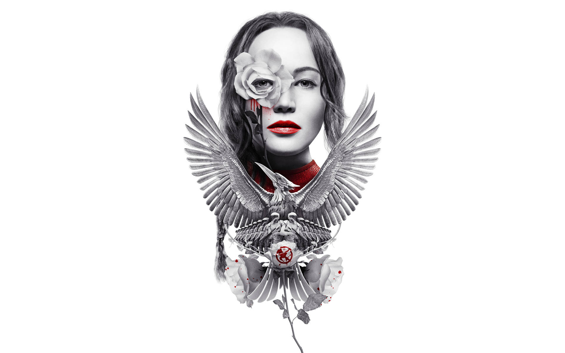 The Hunger Games Katniss Illustration Wallpaper