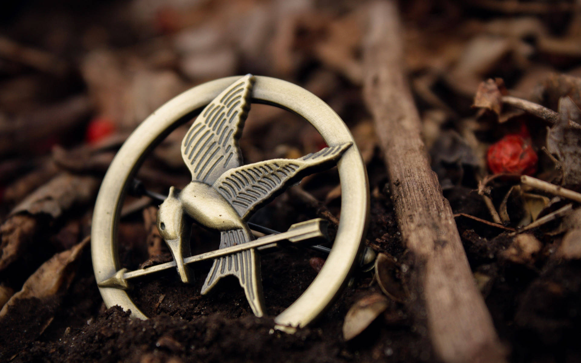 The Hunger Games Mockingjay Pin Wallpaper