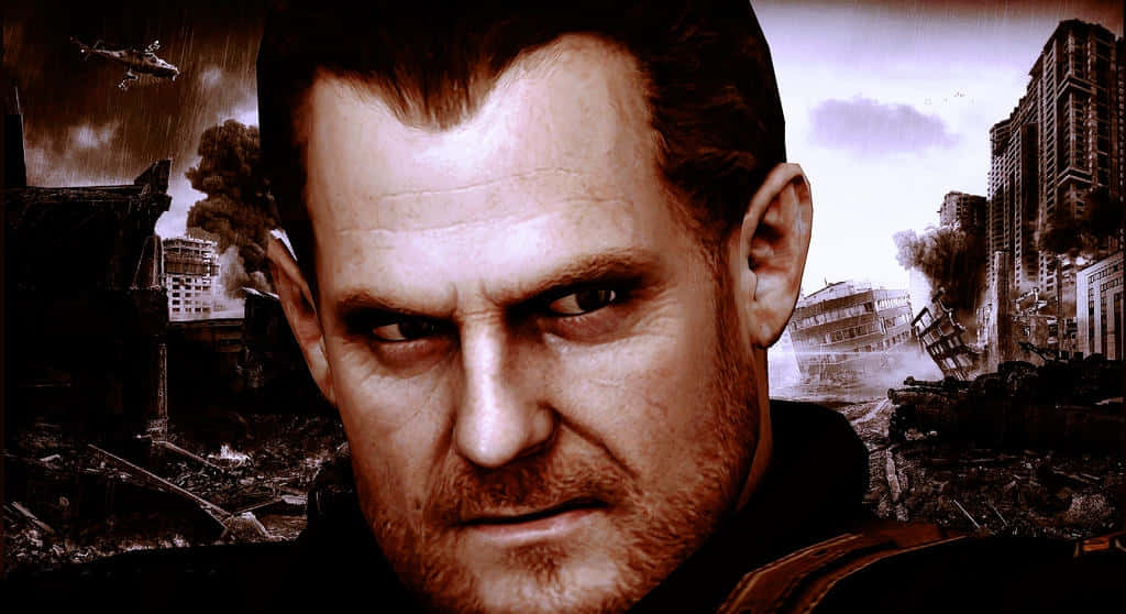 The Iconic Barry Burton Prepared For Action In Resident Evil Wallpaper