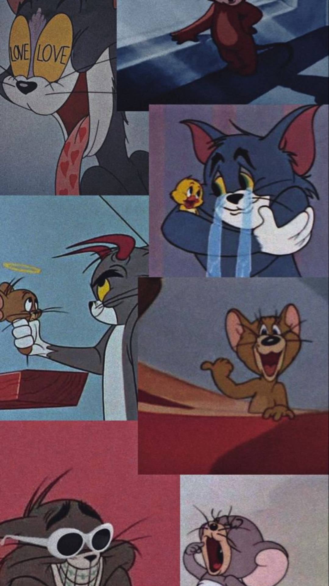 The Iconic Duo Tom And Jerry Aesthetic Wallpaper