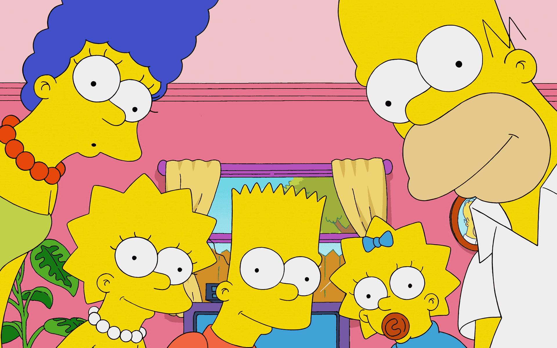 The Iconic Yellow Simpsons Family Watching Tv