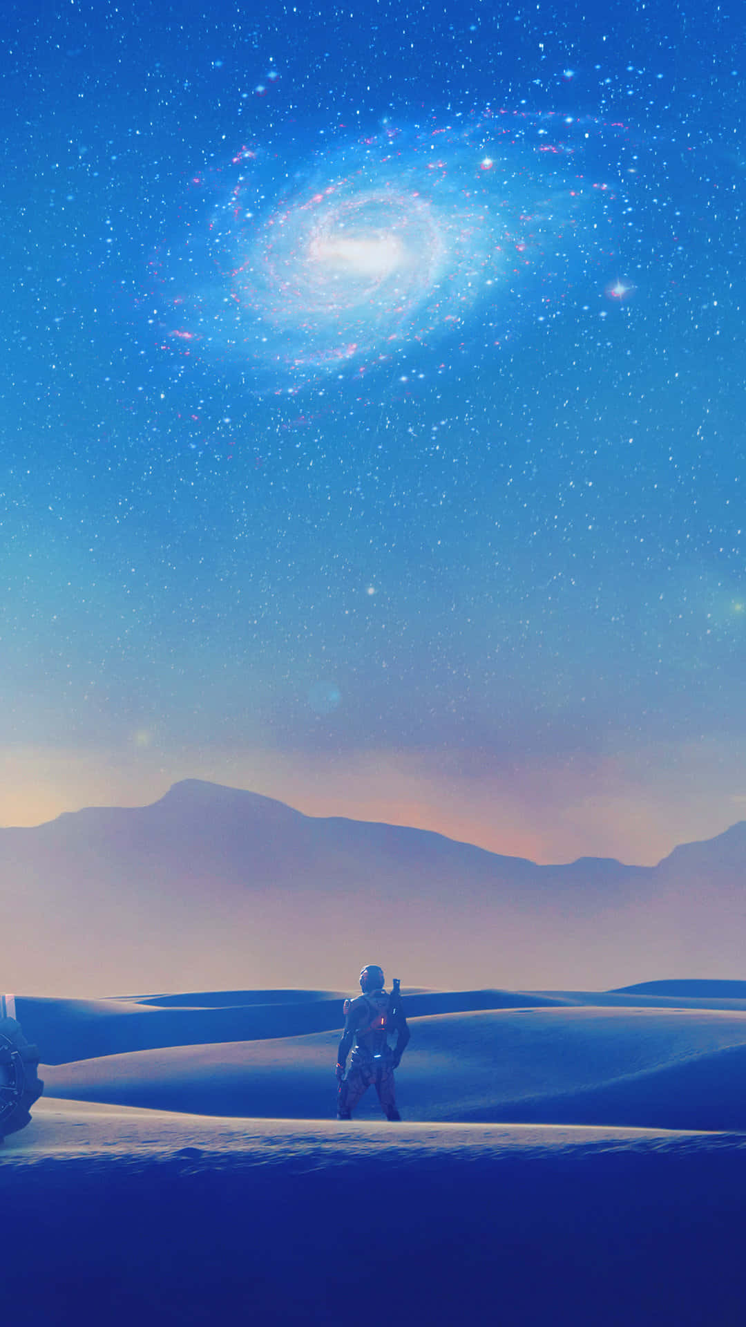 The Illusive Man Observing A Distant Planet From His Space Station Wallpaper