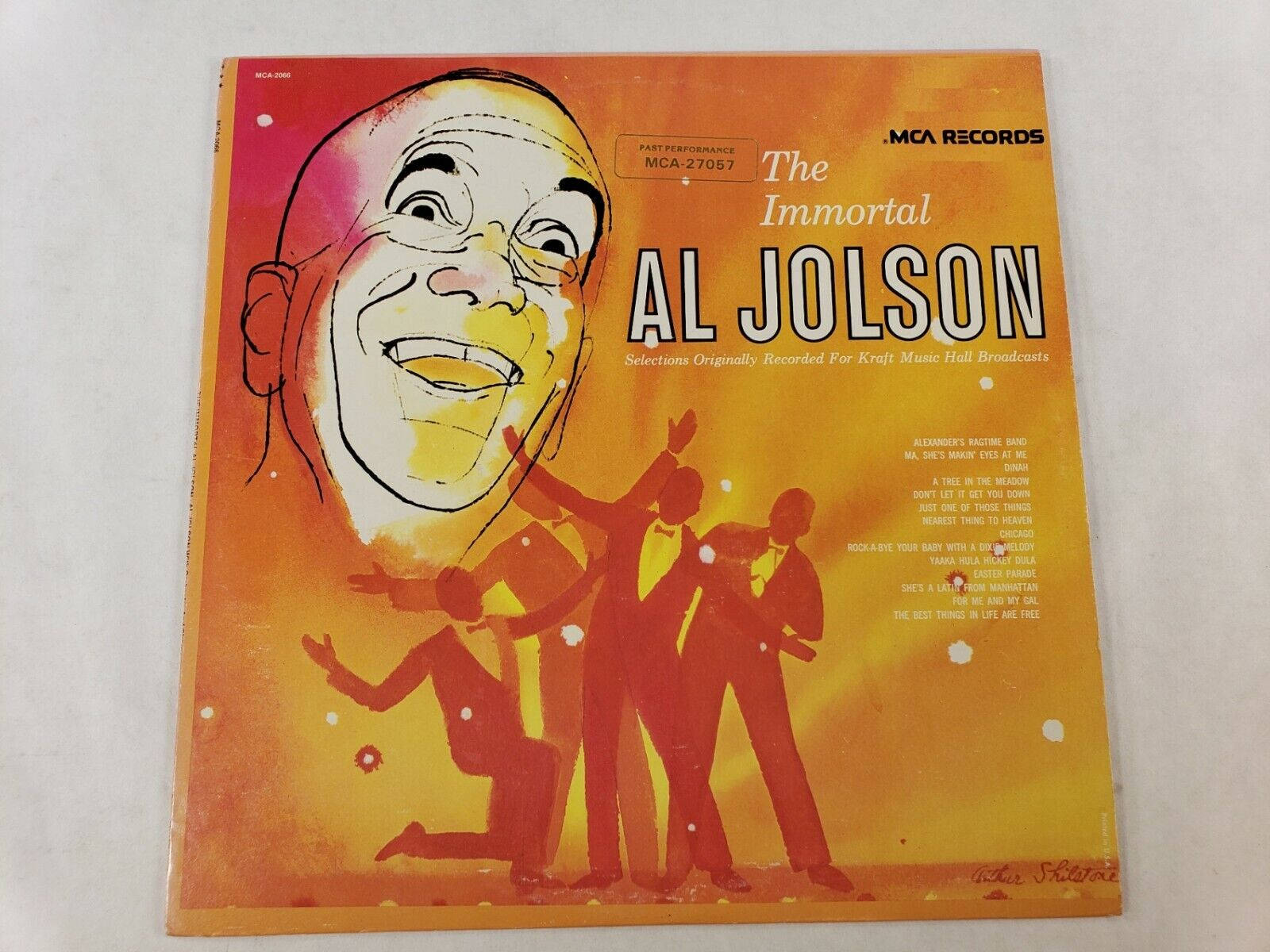 Den udødelige Al Jolson synger polkaprikket tapet. Wallpaper