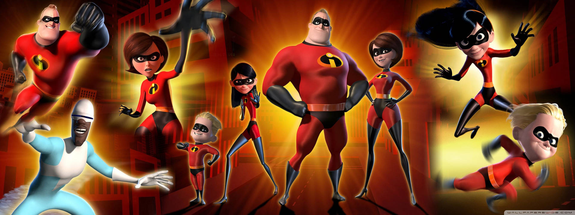 The Incredibles Digital Collage Wallpaper