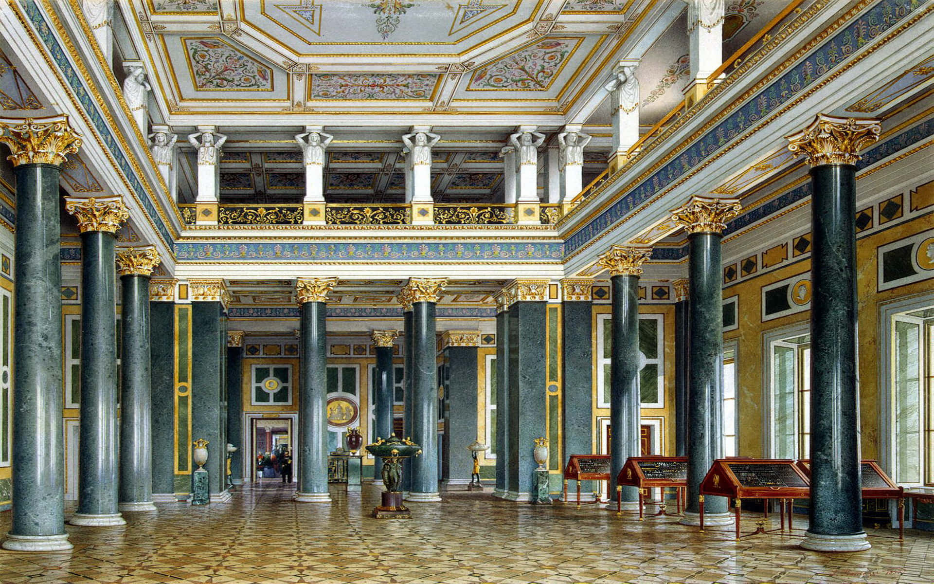 The Interiors Of Hermitage Wallpaper