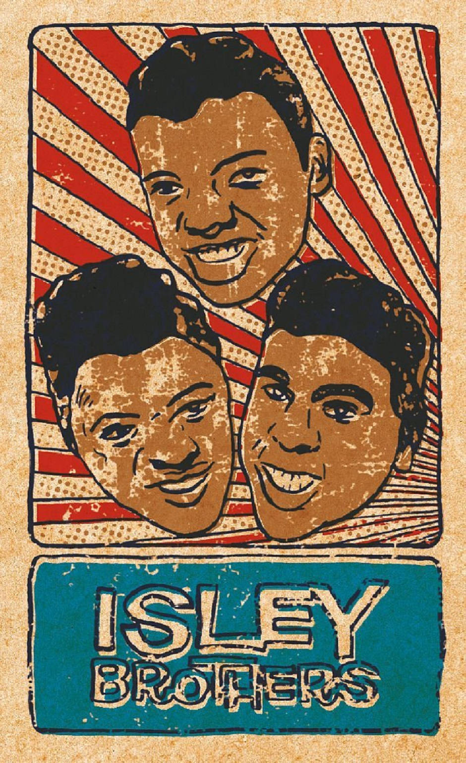 Den Isley Brothers Plakat Illustration Wallpaper