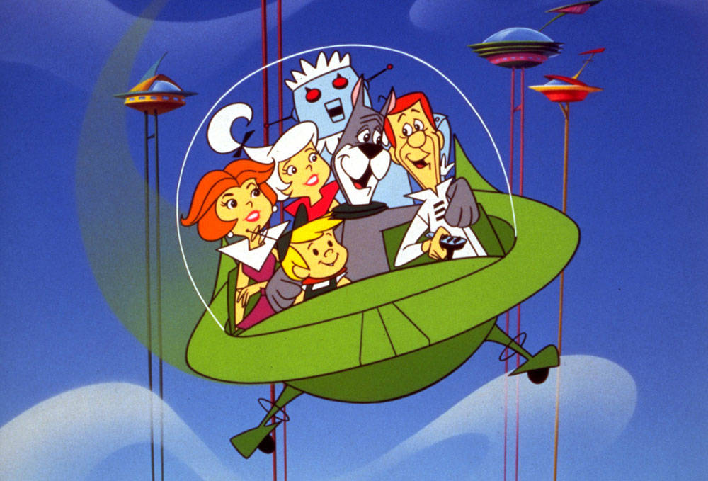 The Jetsons Green Space Car Wallpaper