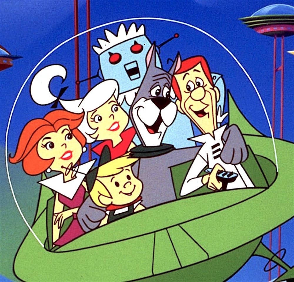The Jetsons In Space Car Front View Wallpaper