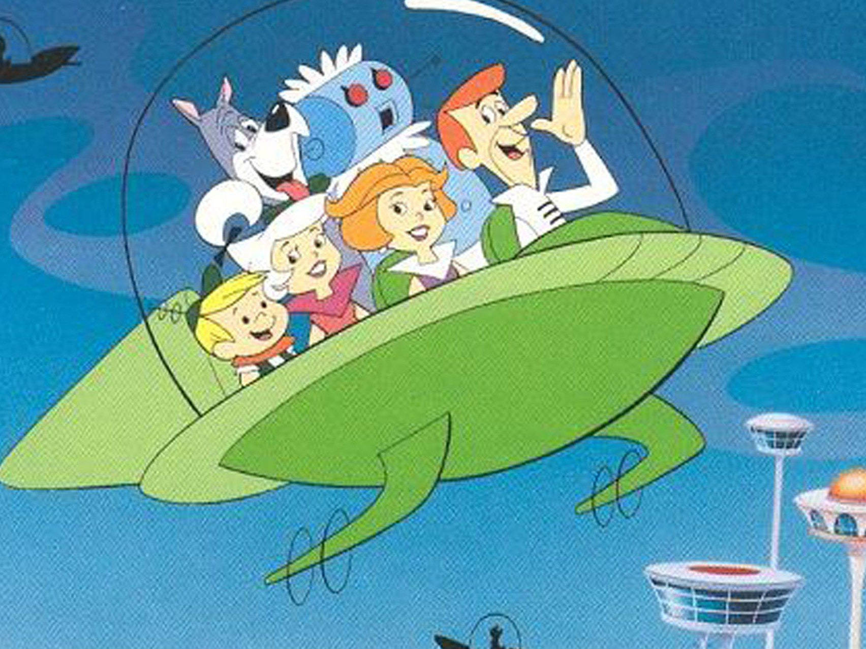 The Jetsons Space Car Ascending Wallpaper