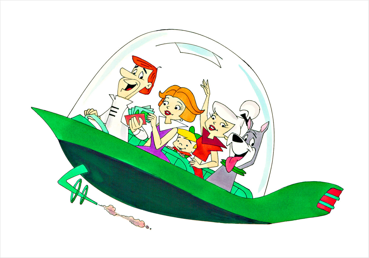 The Jetsons With White Background Wallpaper