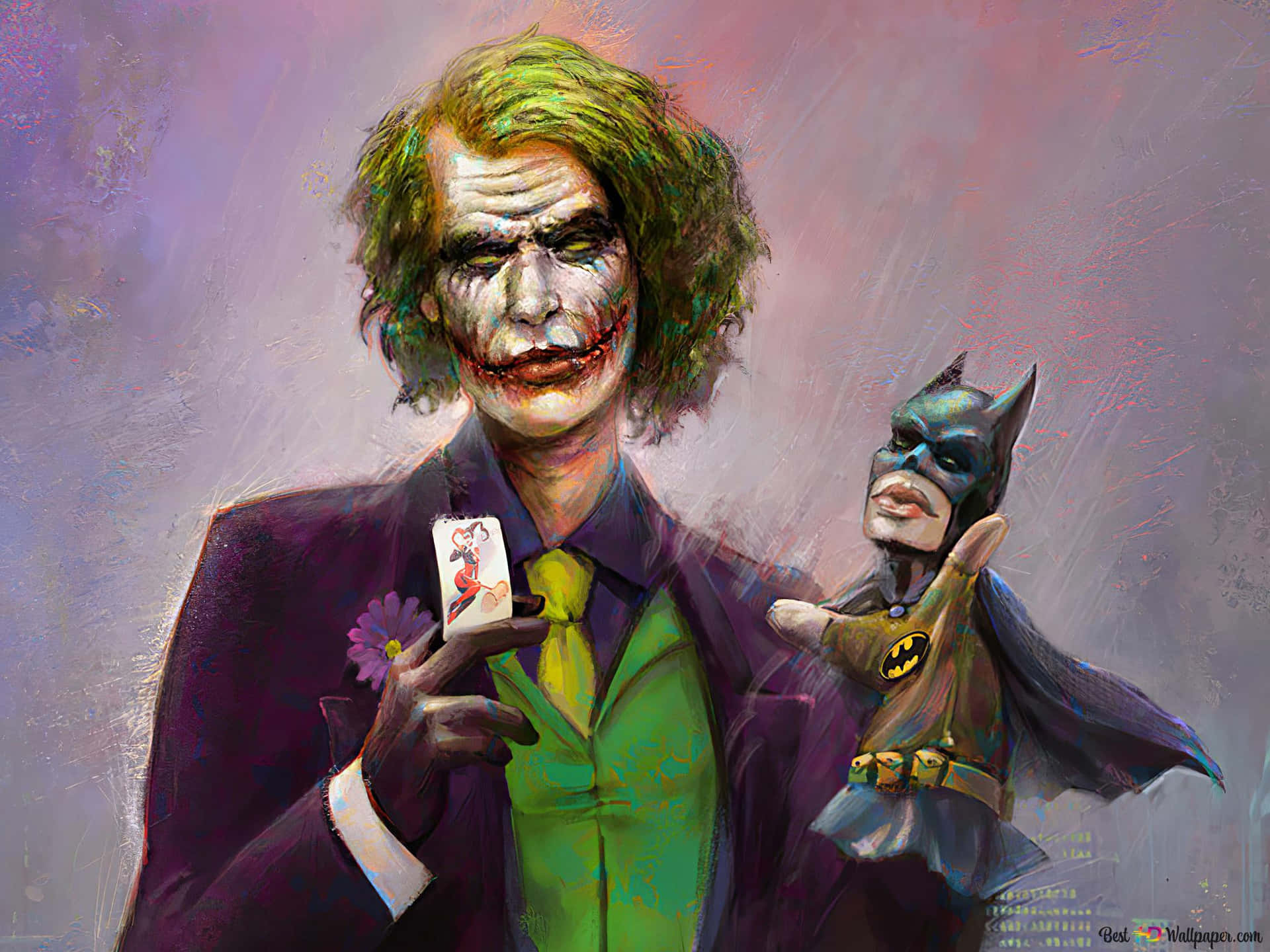 ¡entraen El Caos! ¡tu Villano Favorito De Dc Comics, El Joker! Fondo de pantalla