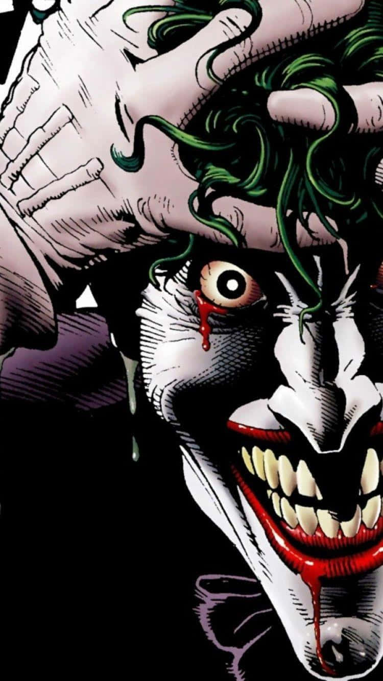 The Joker's wild antics on full display. Wallpaper