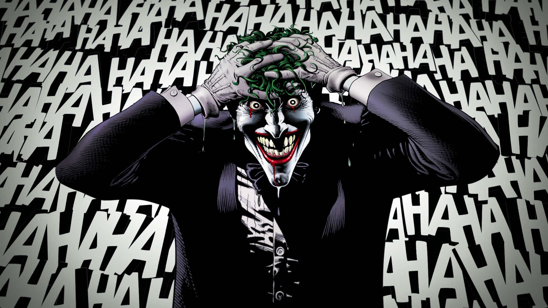 The Joker Crazy Smile Comic Wallpaper