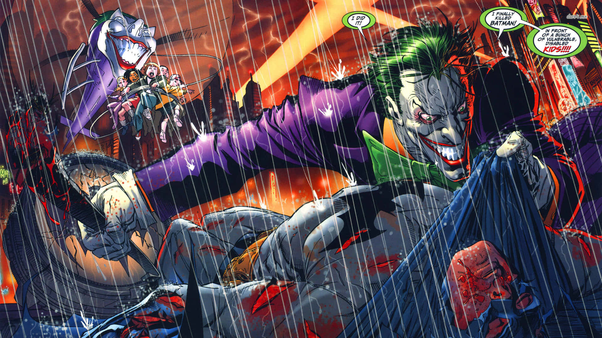'Den Joker' Comic Book Tapet Wallpaper