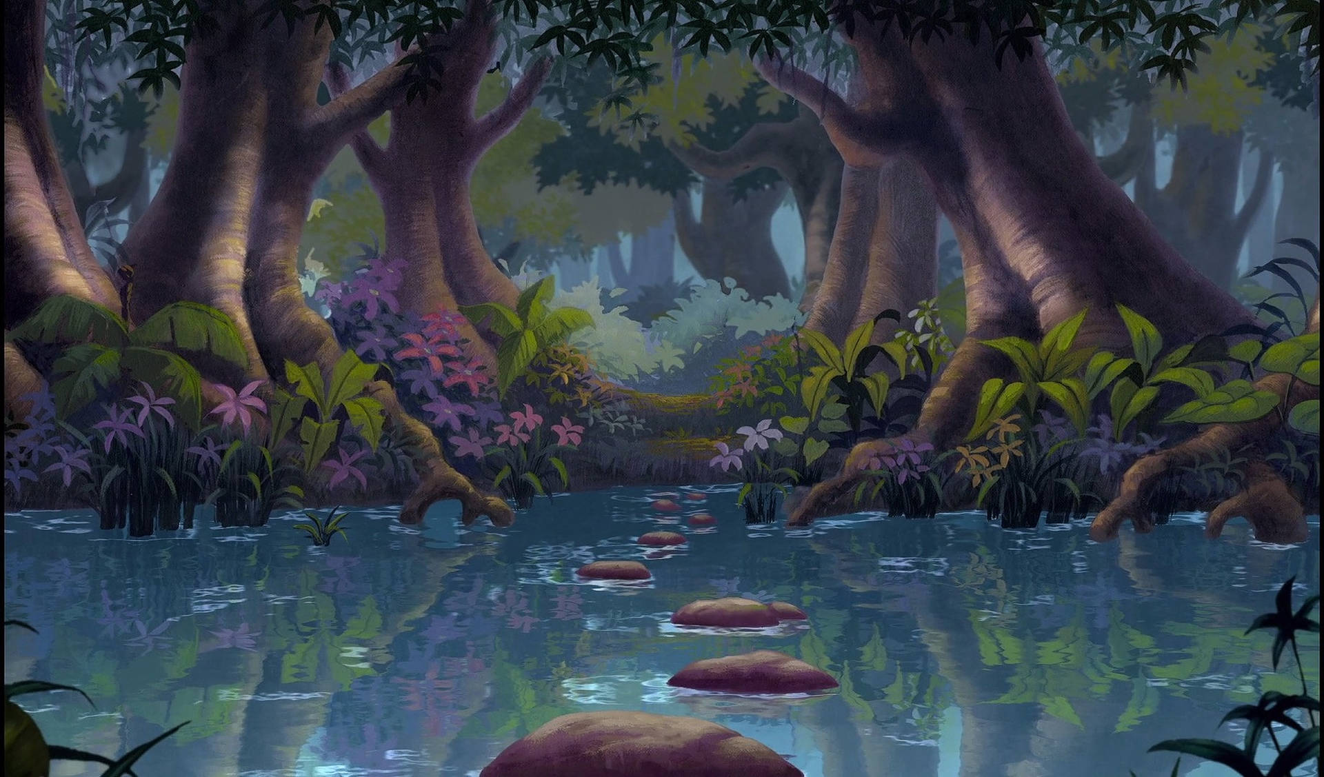 The Jungle Book Swamp Art Wallpaper
