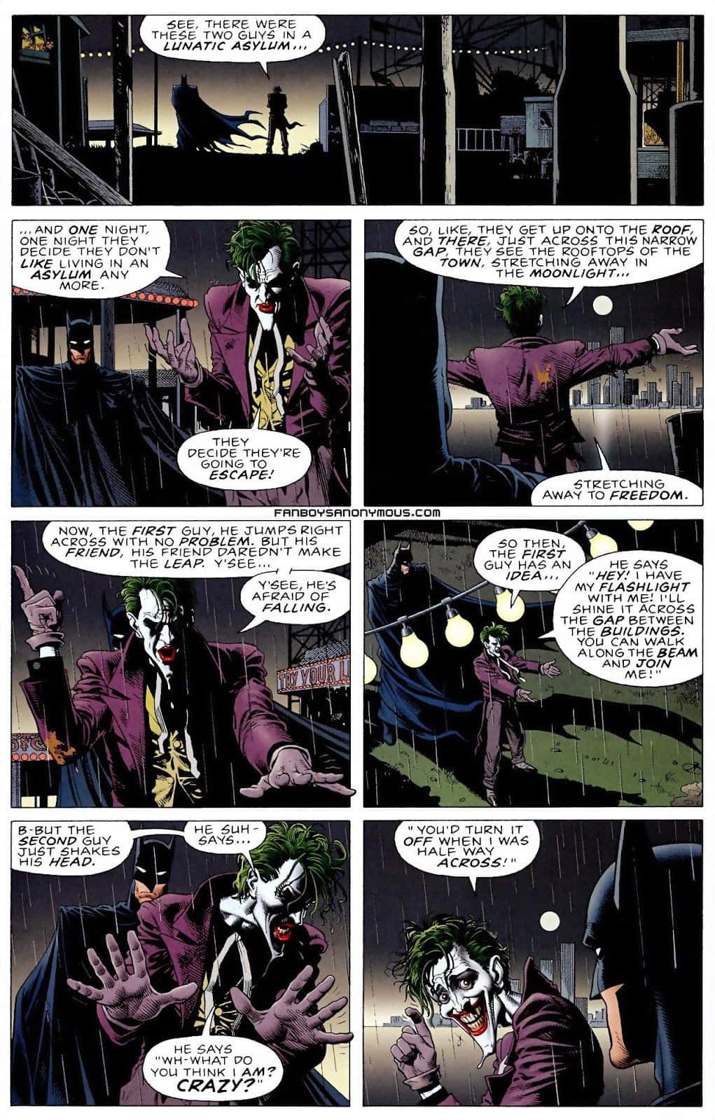The Joker in The Killing Joke Graphic Novel Wallpaper
