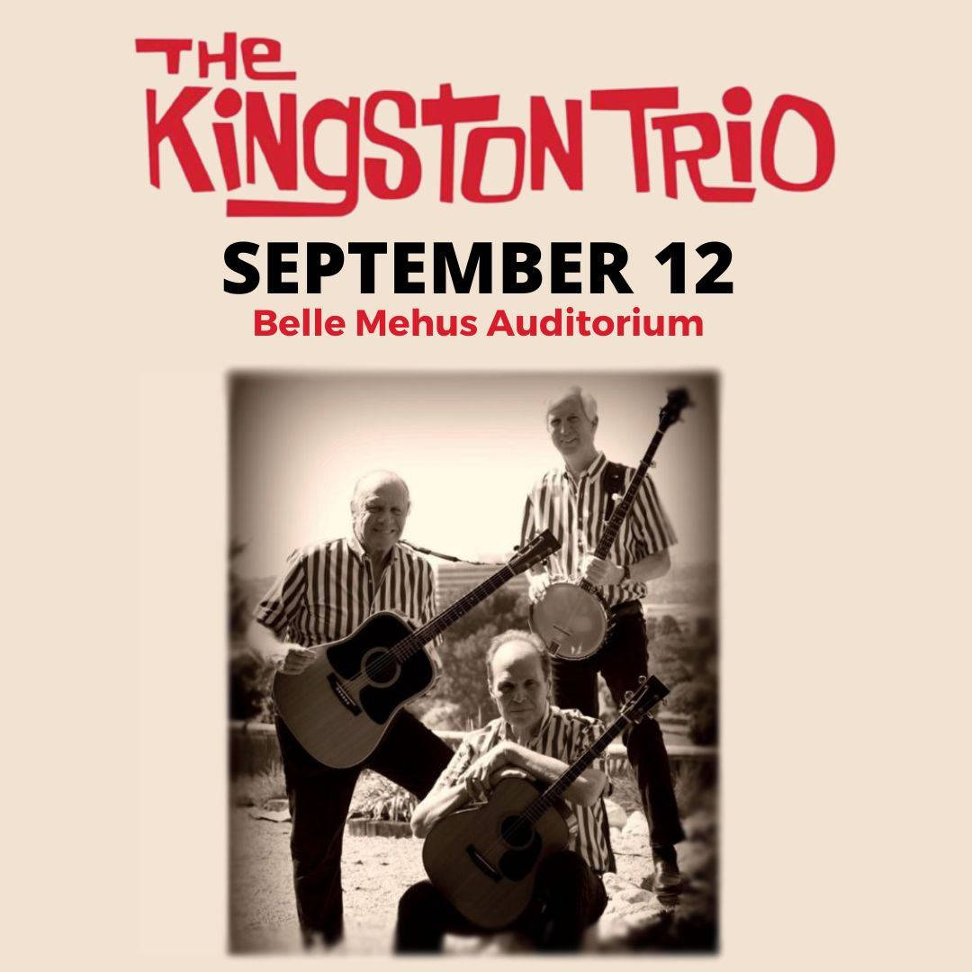 The Kingston Trio Vintage Belle Mehus Auditorium Promotional Poster Wallpaper