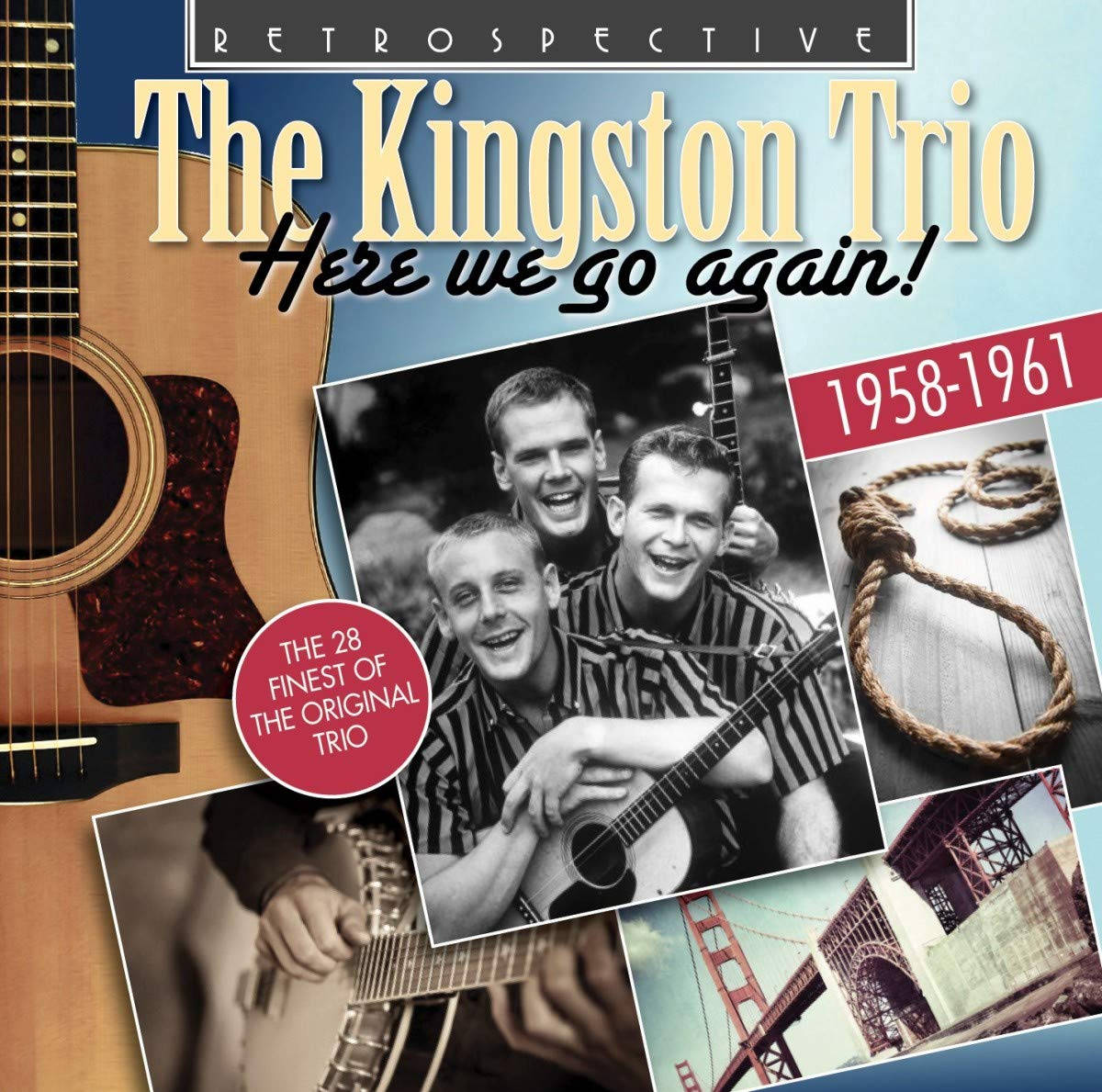 Kingston Trio Her Går Vi Igjen Albumdeksel har en klassisk silhuett. Wallpaper