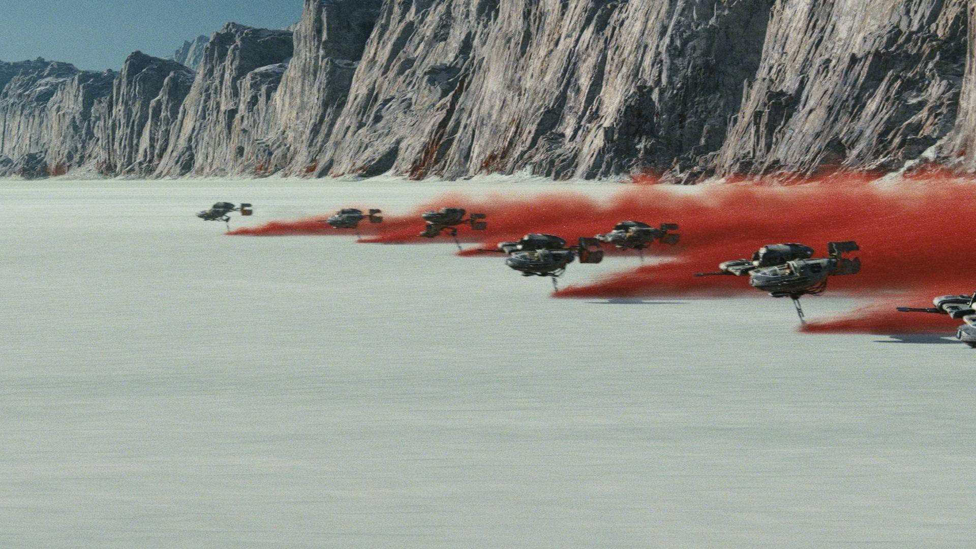 Starwars: Die Letzten Jedi - Das Ultimative Kräftemessen Zwischen Der Dunklen Seite Und Dem Widerstand. Wallpaper