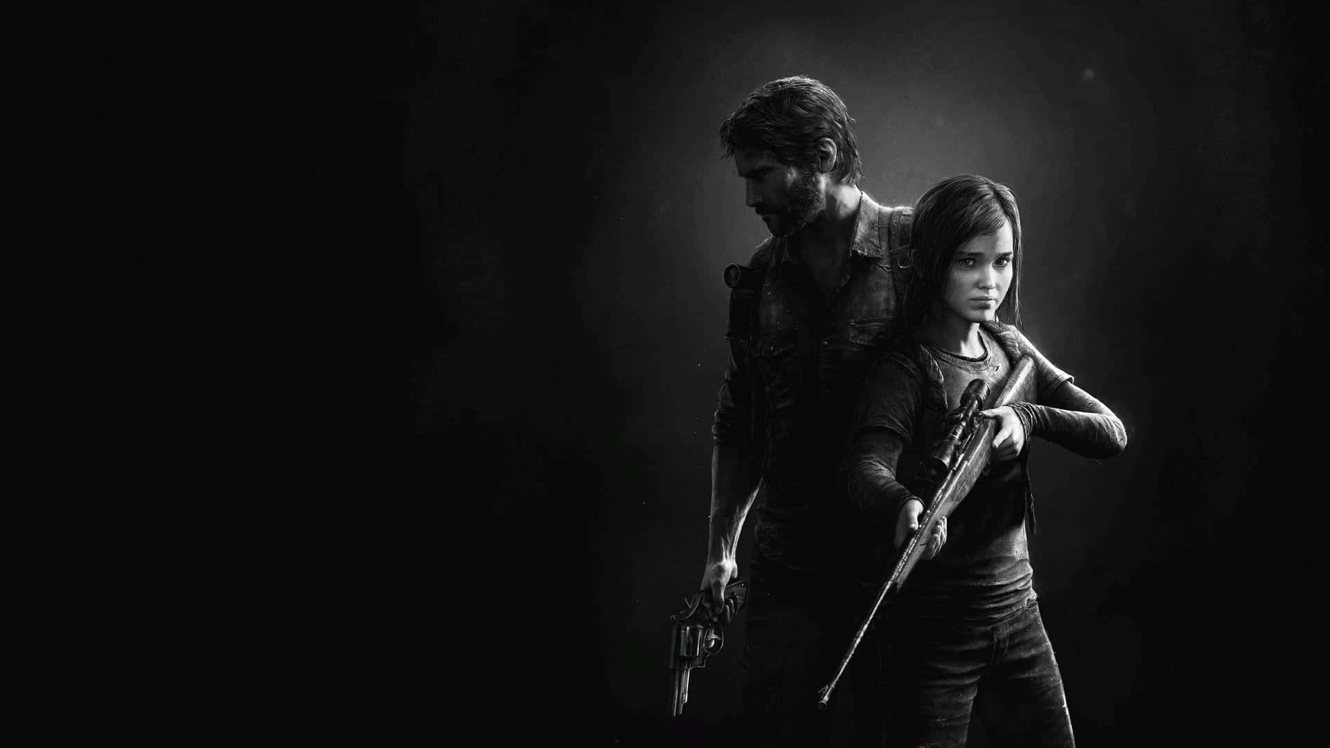 Ellie and Joel journey through a desolate post-apocalyptic world in The Last of Us.