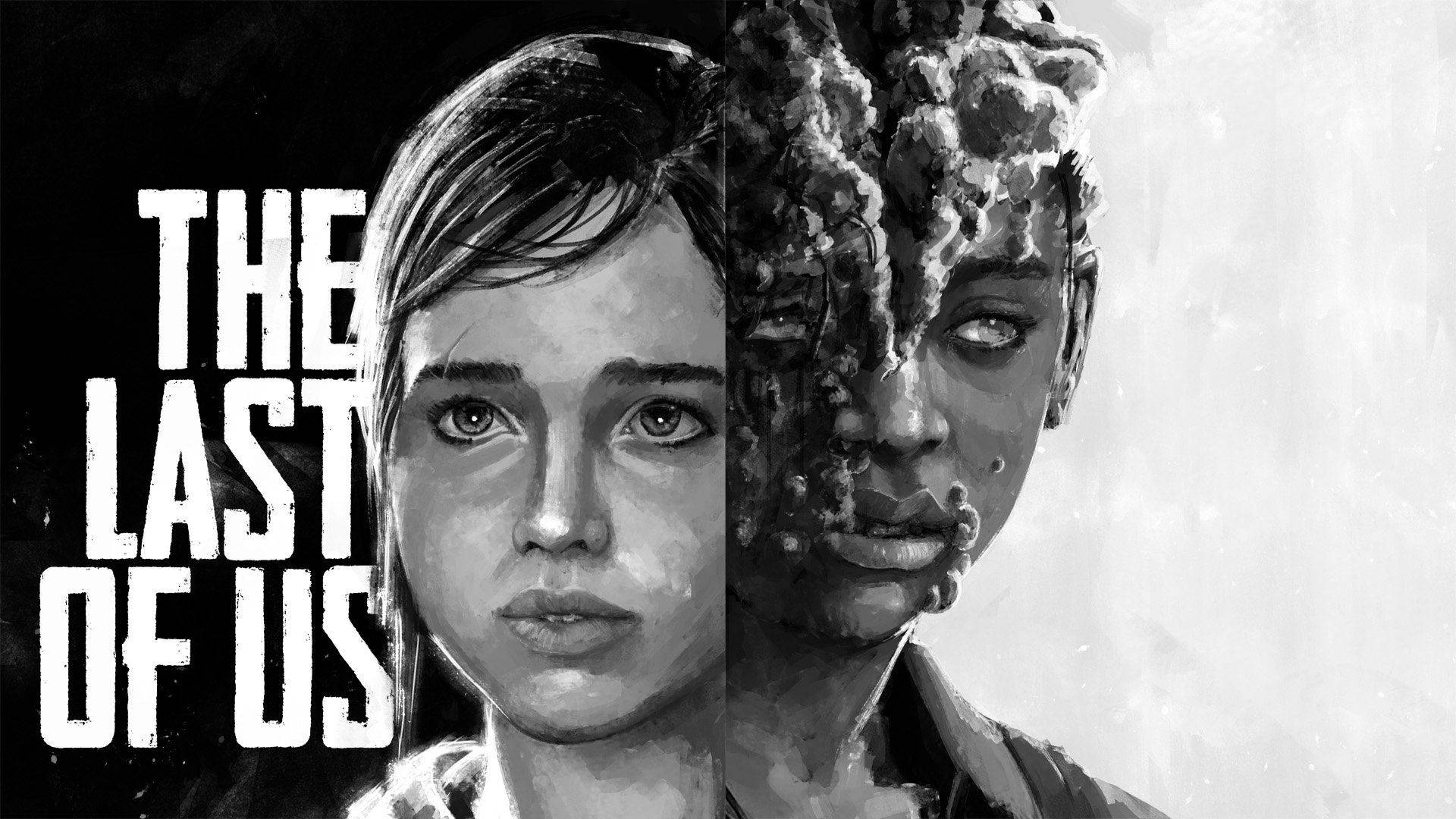 The Last Of Us Black And White Poster