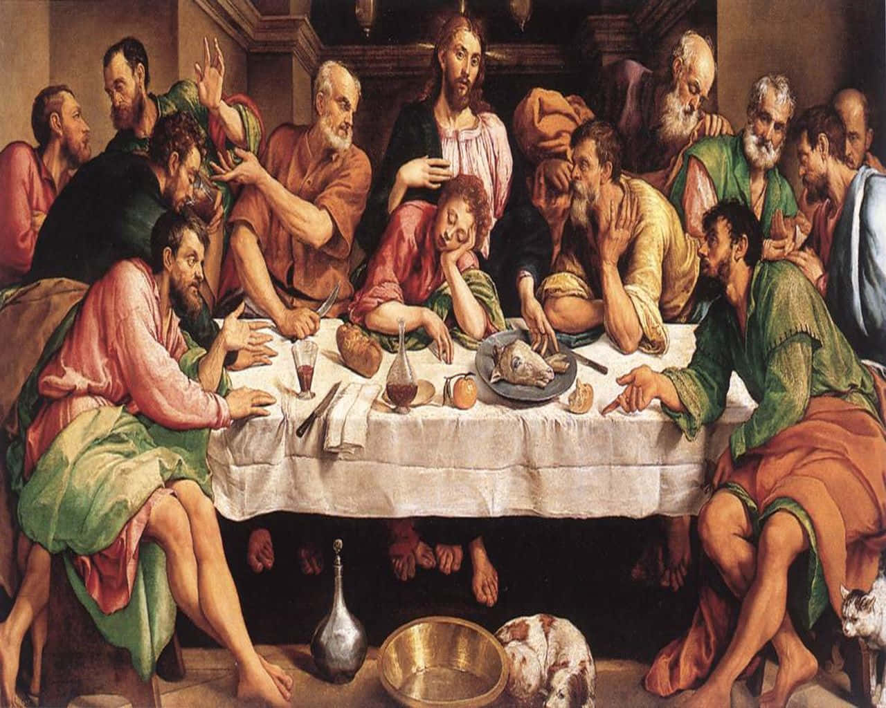 The Last Supper - Masterpiece by Leonardo da Vinci Wallpaper