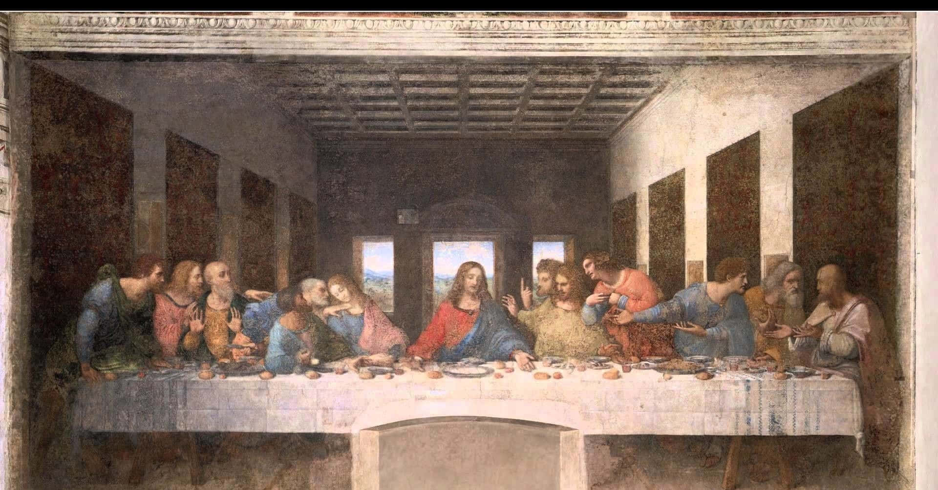 The Last Supper - A Timeless Masterpiece Wallpaper