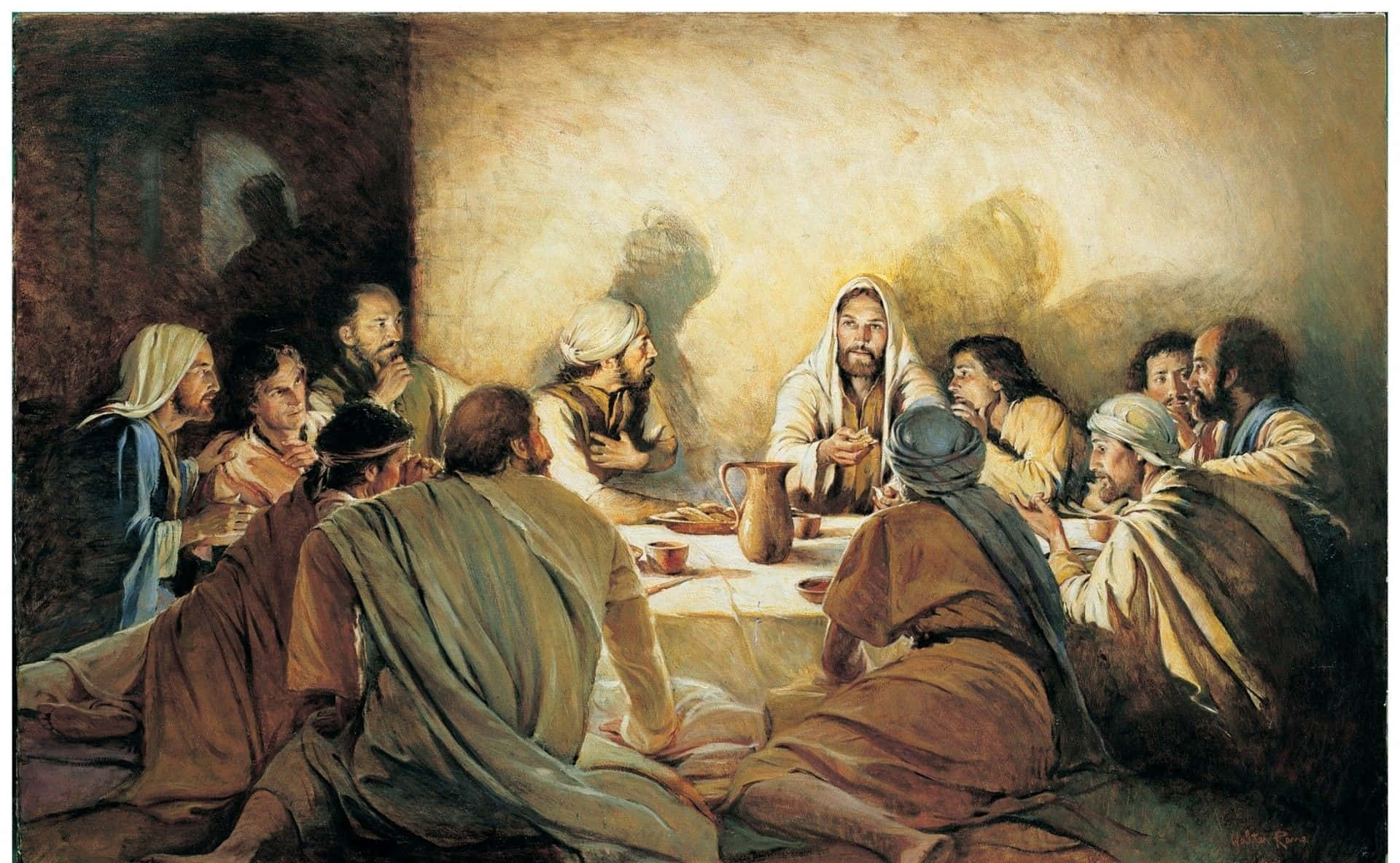 The Last Supper Painting: Wallpaper