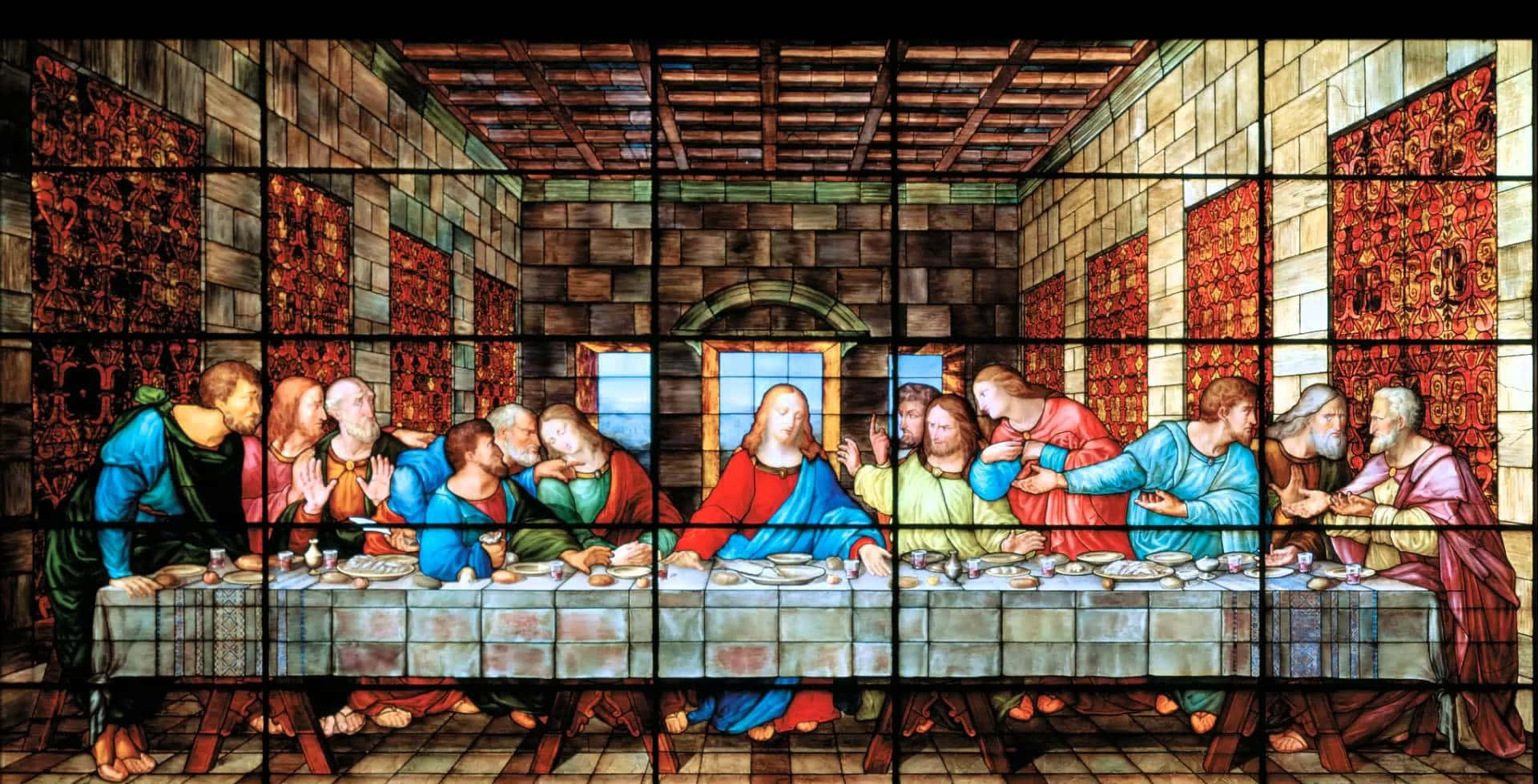 The Last Supper - A Timeless Piece of Art Wallpaper