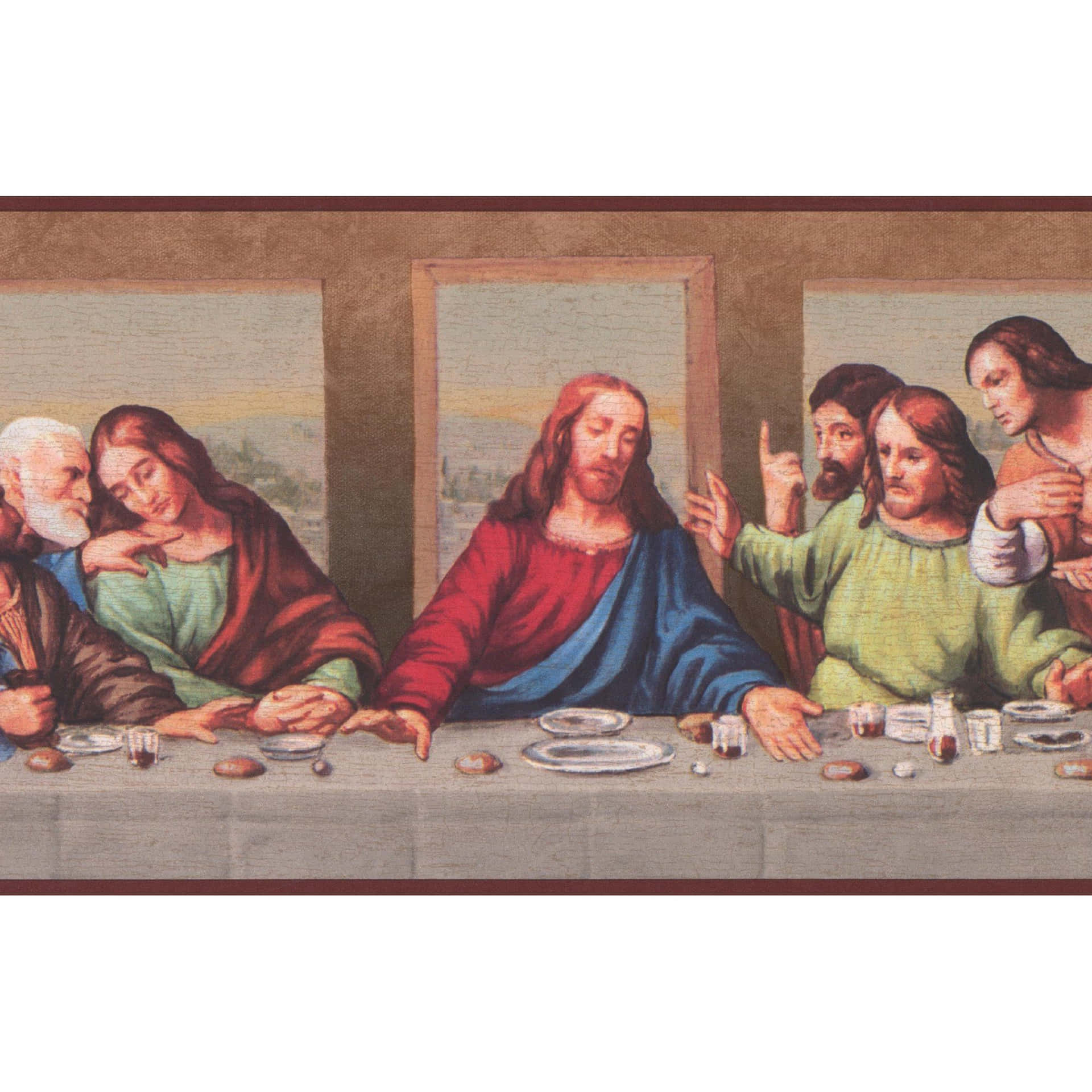 The Last Supper Painting by Leonardo da Vinci Wallpaper
