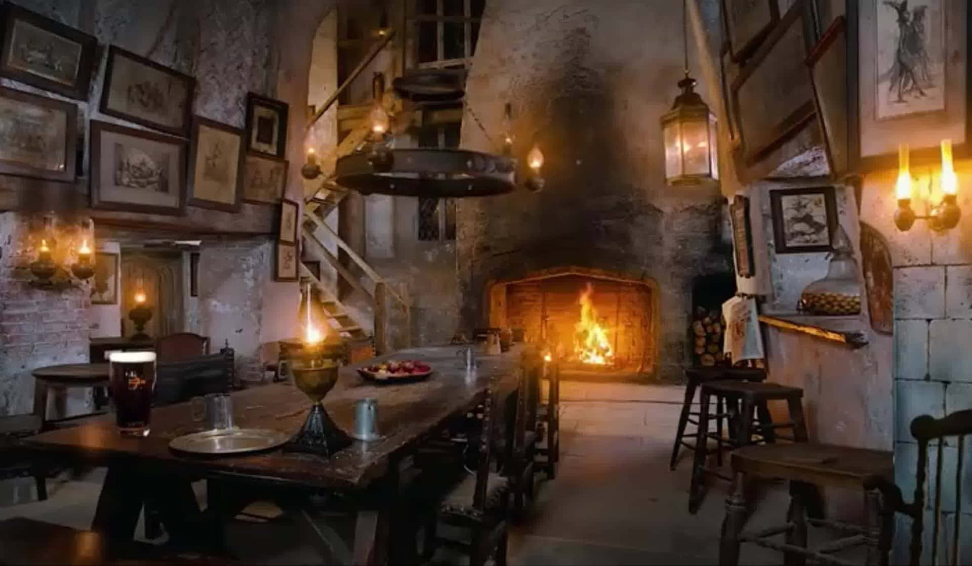 The Leaky Cauldron pub in London Wallpaper