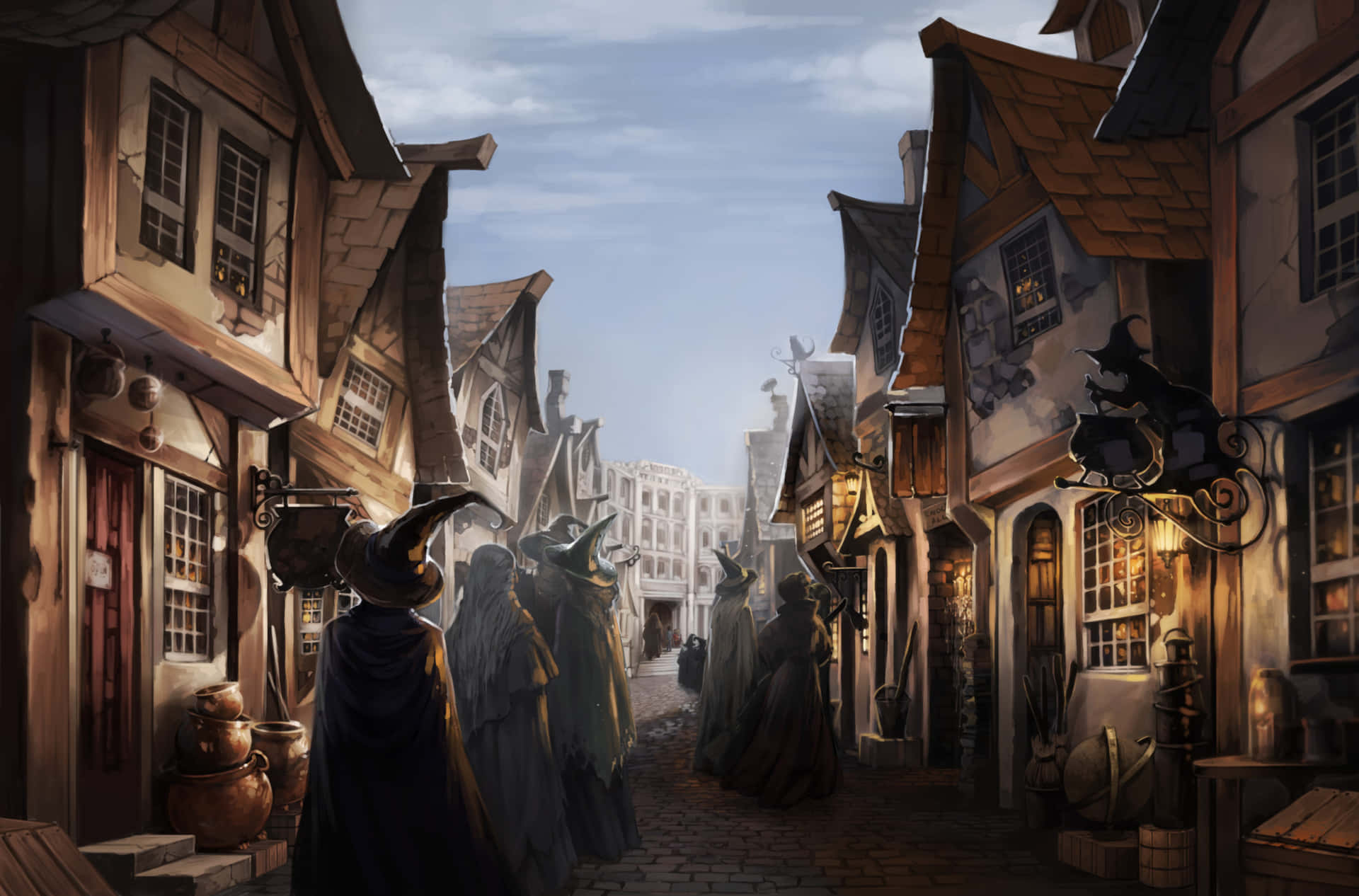 The Leaky Cauldron - a traditional pub and inn located at the entrance to Diagon Alley Wallpaper