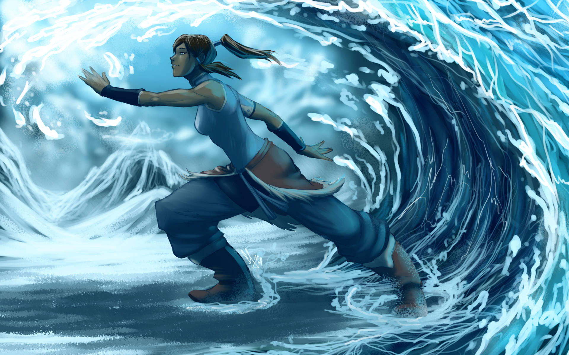 The Legend Of Korra Water Technique Wallpaper