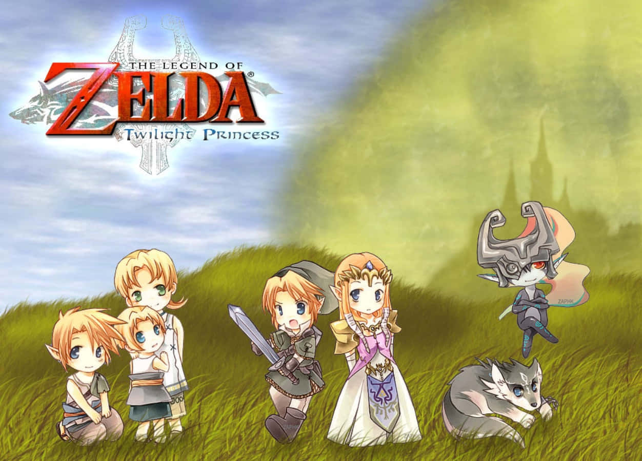 Lospersonajes De The Legend Of Zelda Se Reúnen Para Una Aventura Épica. Fondo de pantalla