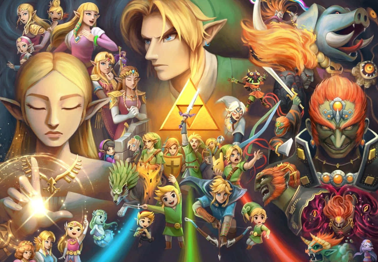 Lospersonajes Legendarios De The Legend Of Zelda Fondo de pantalla