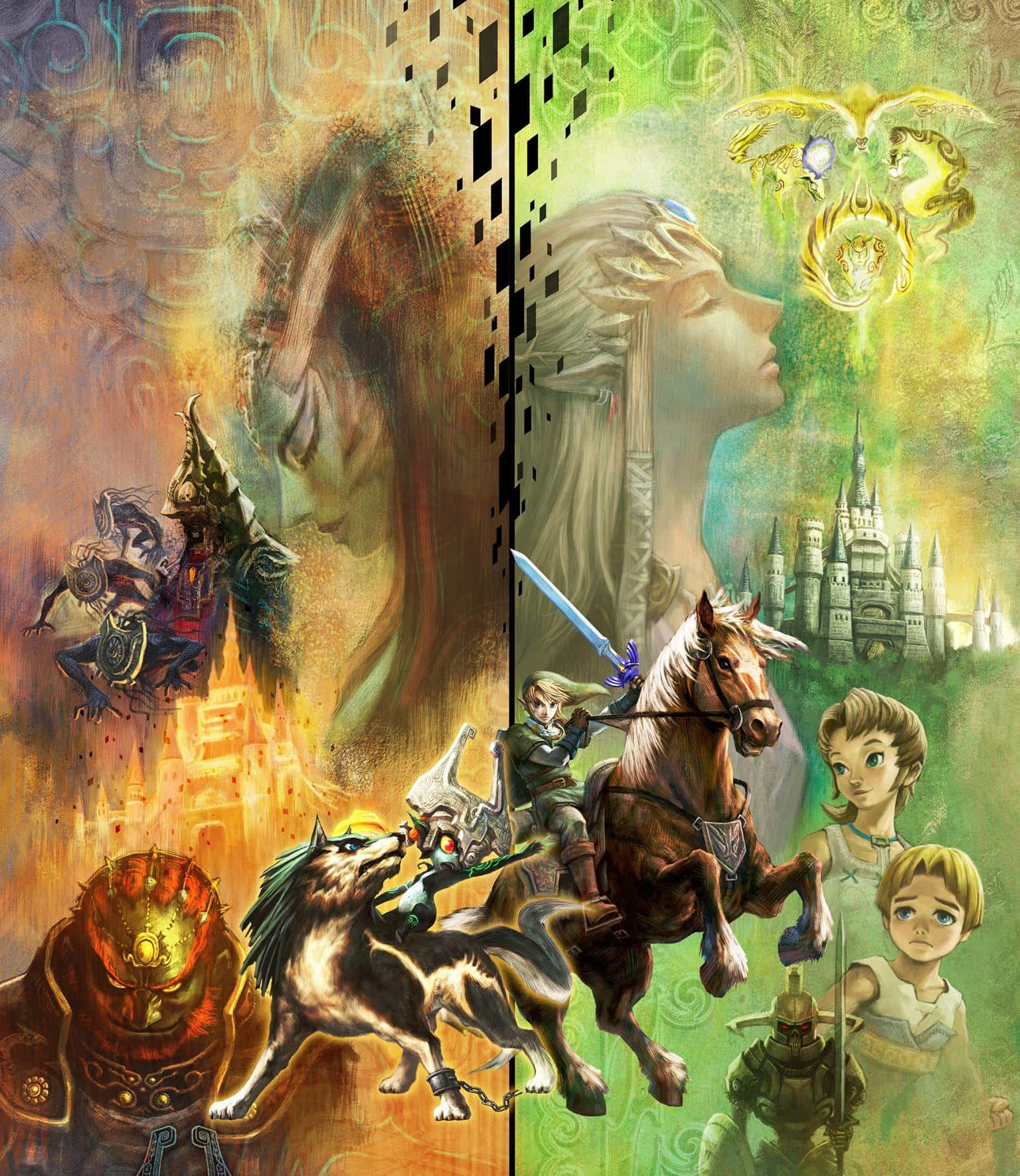 Losicónicos Personajes De The Legend Of Zelda Fondo de pantalla