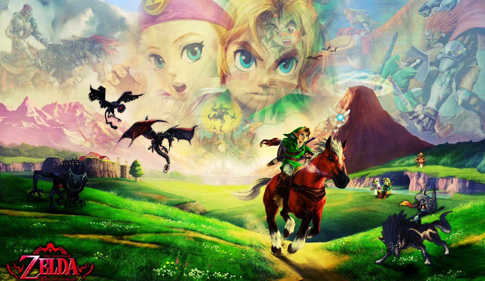 Grupode Personajes De La Serie The Legend Of Zelda Fondo de pantalla