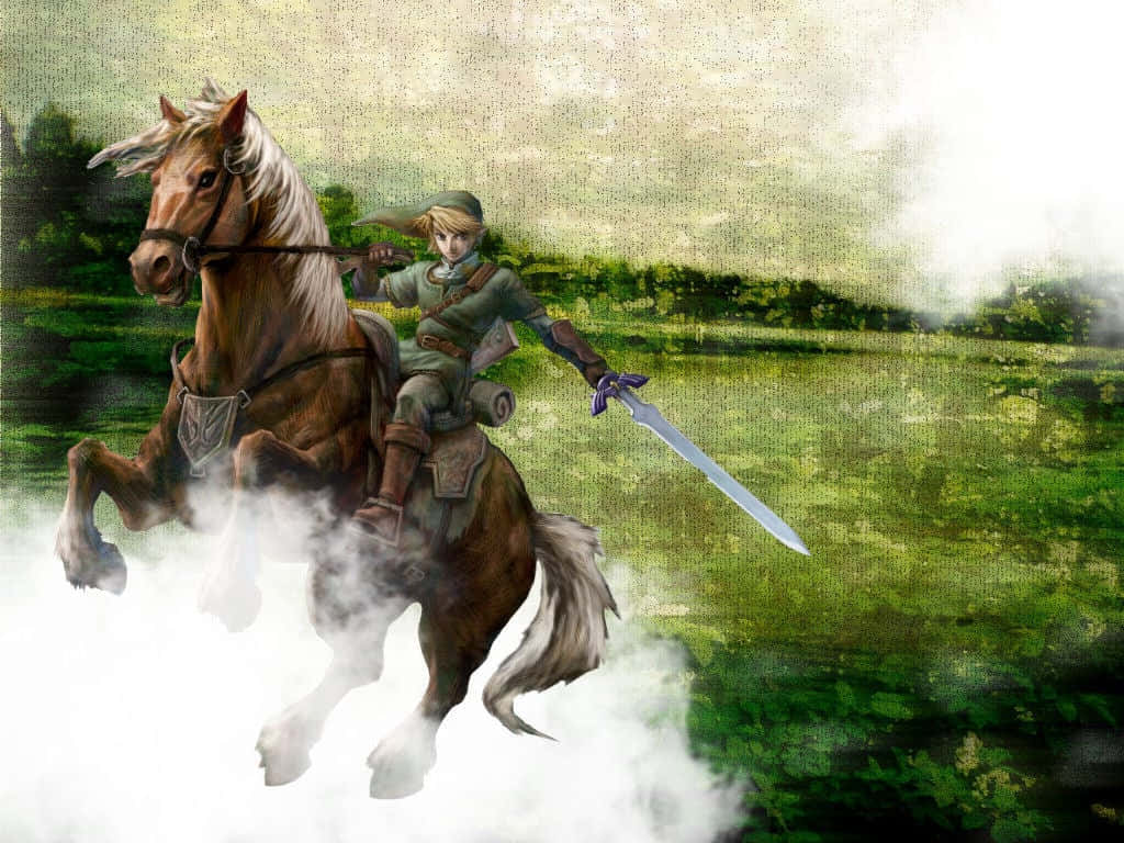 The Legend of Zelda's Hero, Link, Riding Epona Wallpaper