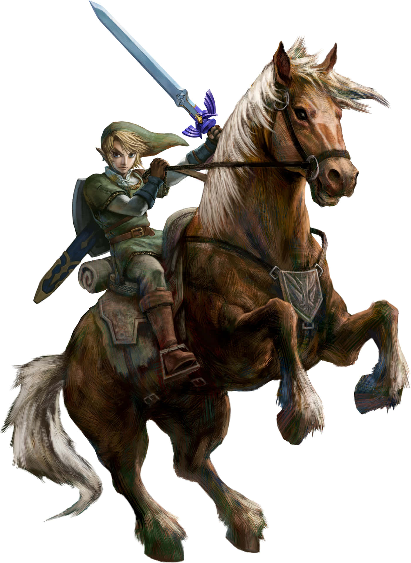 Link and Epona riding through Hyrule in The Legend of Zelda Wallpaper