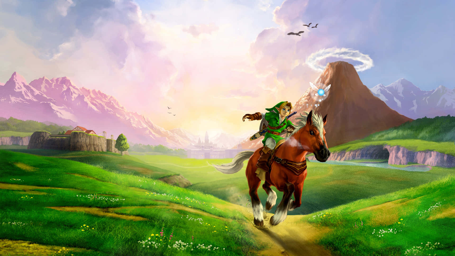 The Legend of Zelda: Scenic Hyrule Landscape Wallpaper