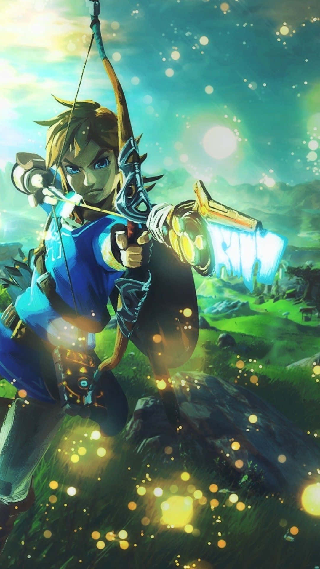 Legendenom Zelda Iphone Pilk Båge Wallpaper